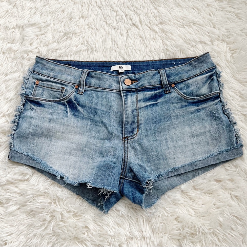 BP Blue Denim Festival Shorts Mid Rise Size 29